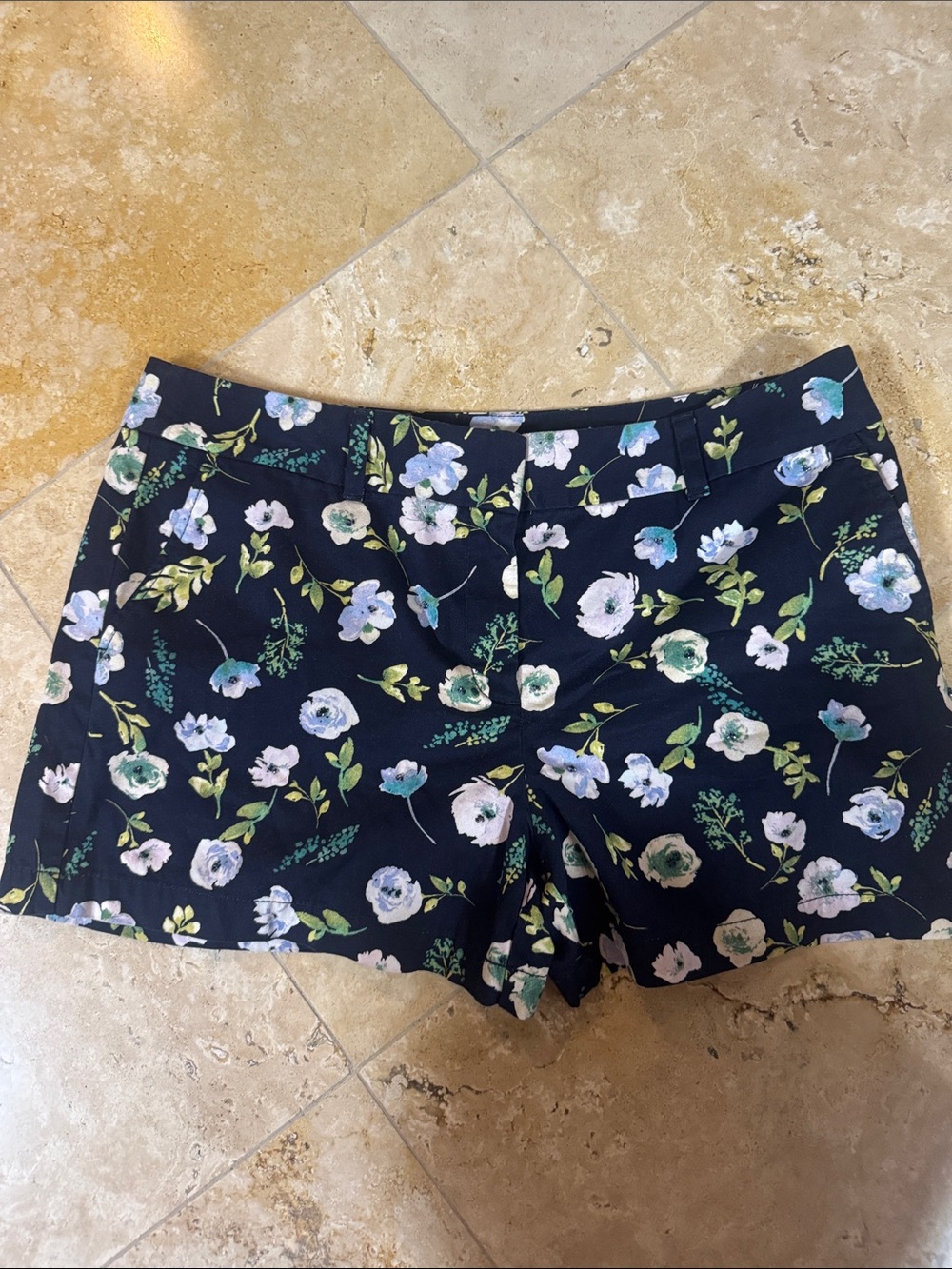 Loft' Navy Floral Shorts